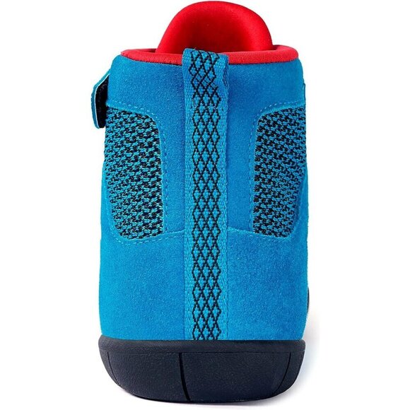 ?Men Blue Wrestling Shoe Boxing Shoes High Top Fitness Zero Drop Sole Sneakers main image 6